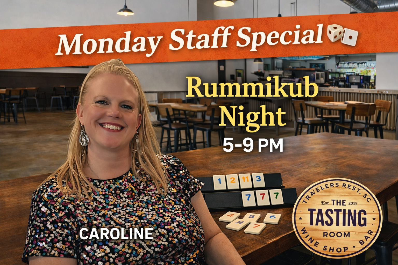 The Tasting Room TR Rummikub Night with Caroline